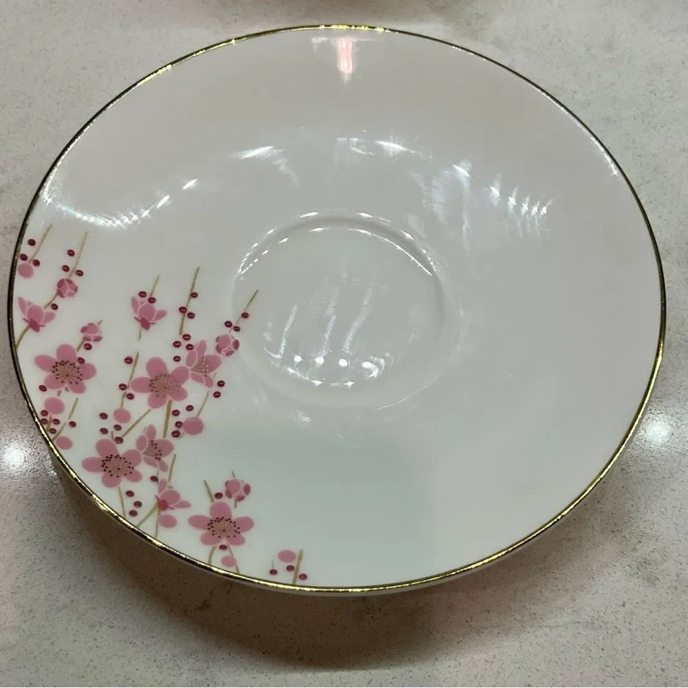 Teavana Sakura Cherry Blossom Holly Bone China 24 KT Filigree Tea Kettle 43 oz - Picture 12 of 16